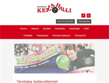 Tablet Screenshot of kuopionkeilahalli.fi